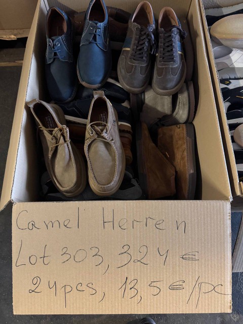 324,24 € Camel Active Herren Schuhe Mix Lot 303 Kategorie A neue Samples Größen 41–42 Echtleder 24 Stück Ware auf Lager in Deutschland
