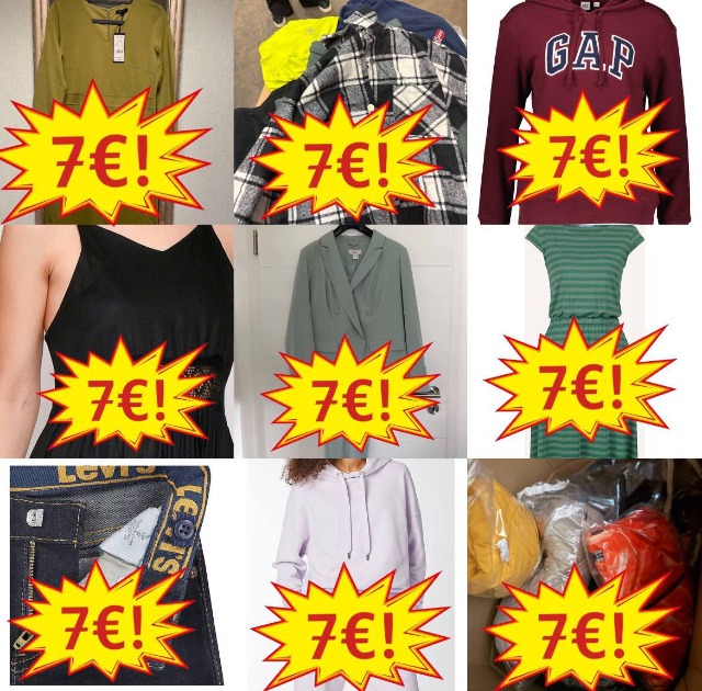 6,90 € Winter Markenbekleidung Mix Kategorie A B Boxen Herren Damen Kundenrücksendungen Nike Adidas Puma Calvin Klein Tommy Hilfiger Lager 