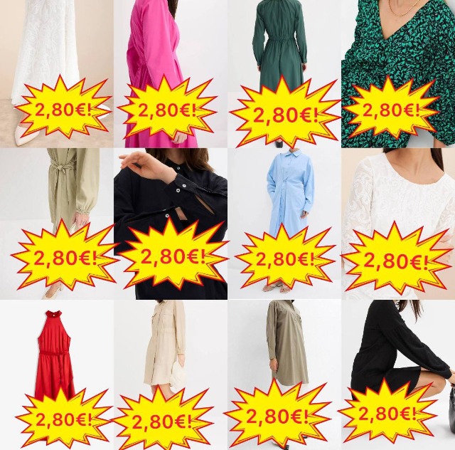 2,80 € Mix Stockkleider Kategorie A neue Ware Größen 32–54 Sommer Herbst Frühling deutsche Kataloge Lager Deutschland Versand weltweit