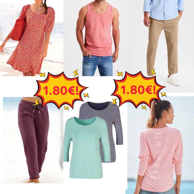 1,80 € / Stk. Sommer Bekleidung Mix Kategorie A neue Ware europäische Marken Damen und Herren Größen XS–XXXL Mindestmenge 100 Stück Versand