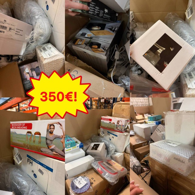 350 €/Palette Mix-Restposten von deutschen Marktplätzen, Kategorie A/B/C, ca. 60-70 Stück, ungeprüfte Kundenretouren
